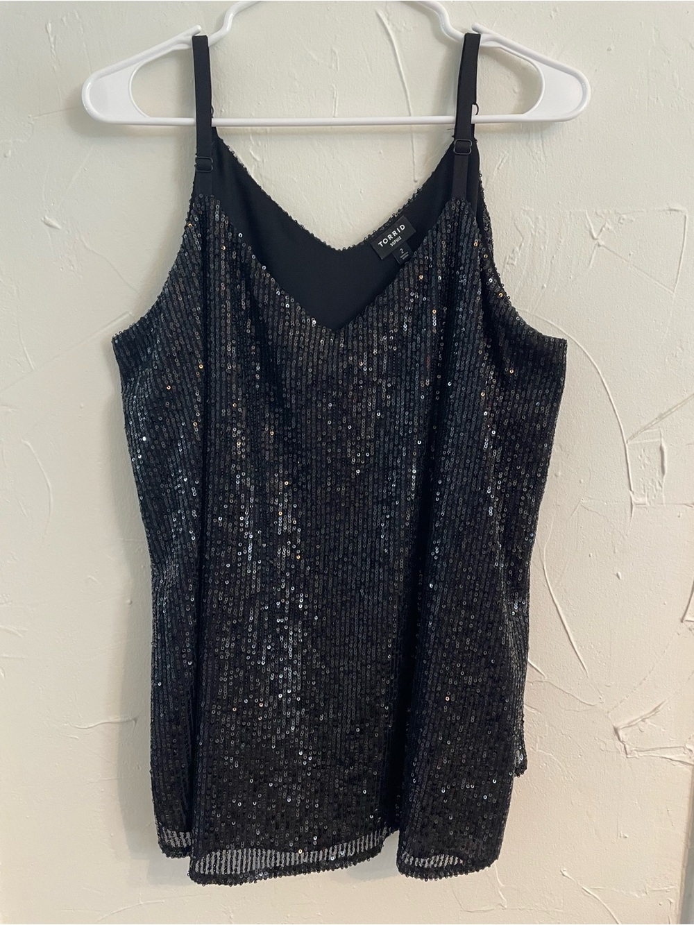torrid Black Sequin Tank Top